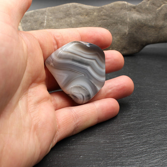 Polished Botswana Agate - Made in Germany