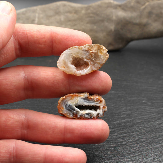 1x Achat Geode / Druse - Handpoliert