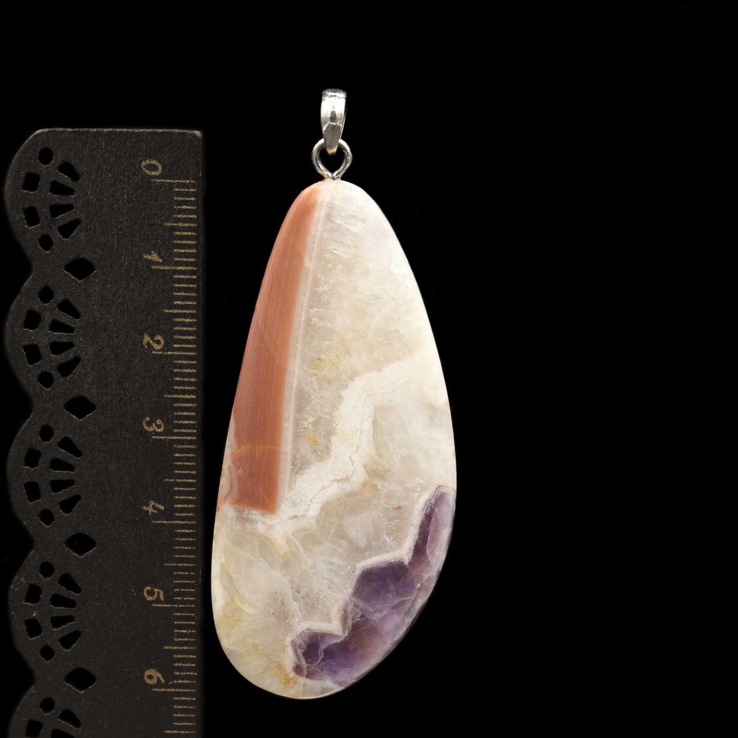 Amethyst und Achat Anhänger - Handarbeit