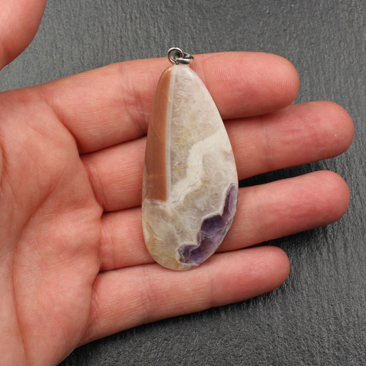 Amethyst und Achat Anhänger - Handarbeit