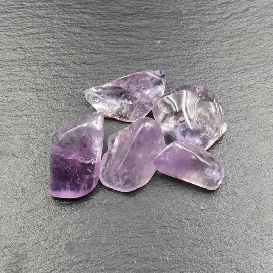 5x Polierte Amethyst Trommelsteine