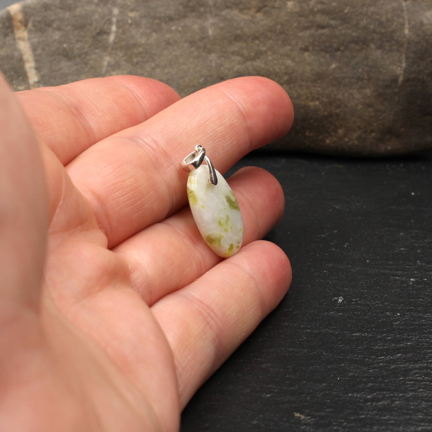 Scottish Iona Marble Pendant - Handmade
