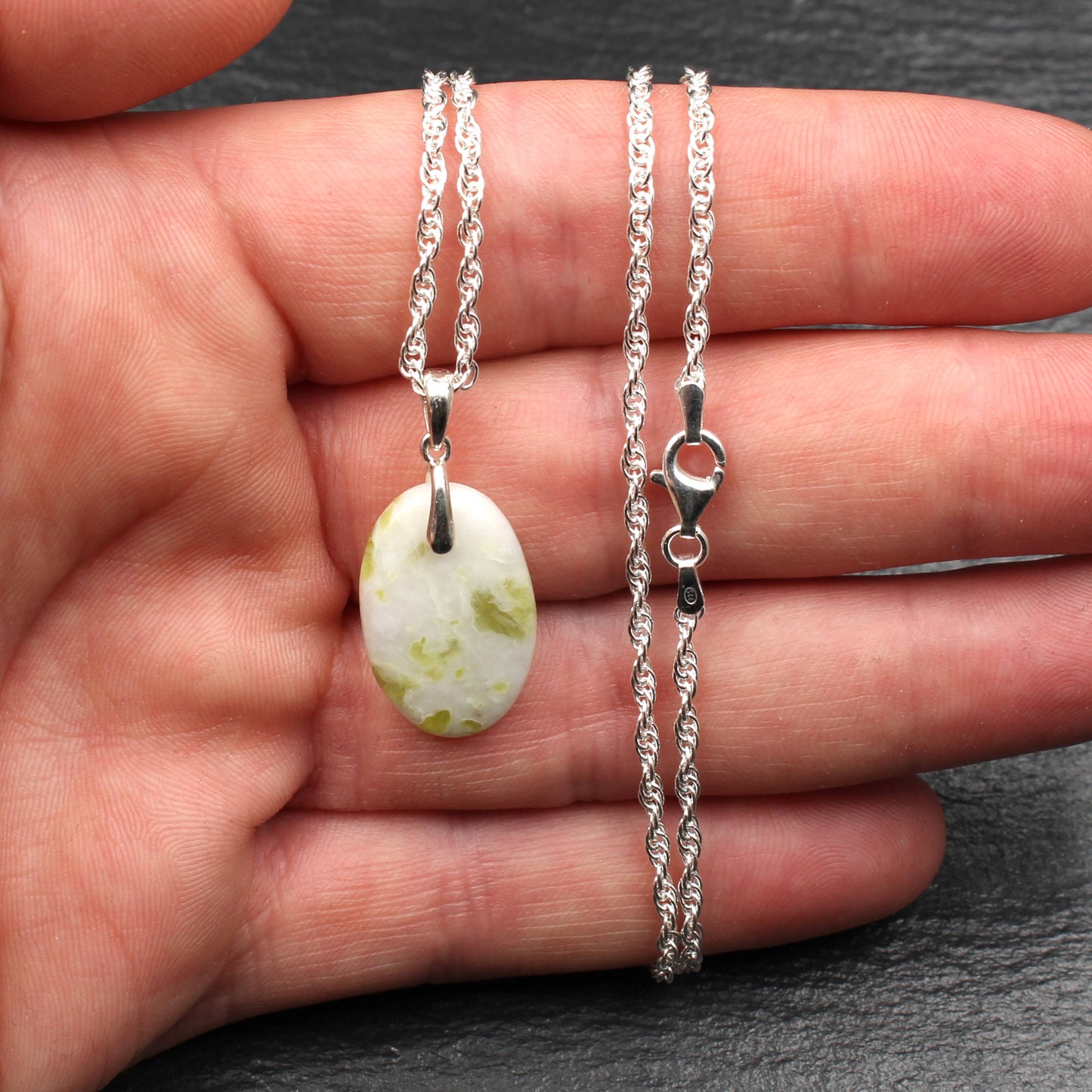 Scottish Iona Marble Pendant - Handmade