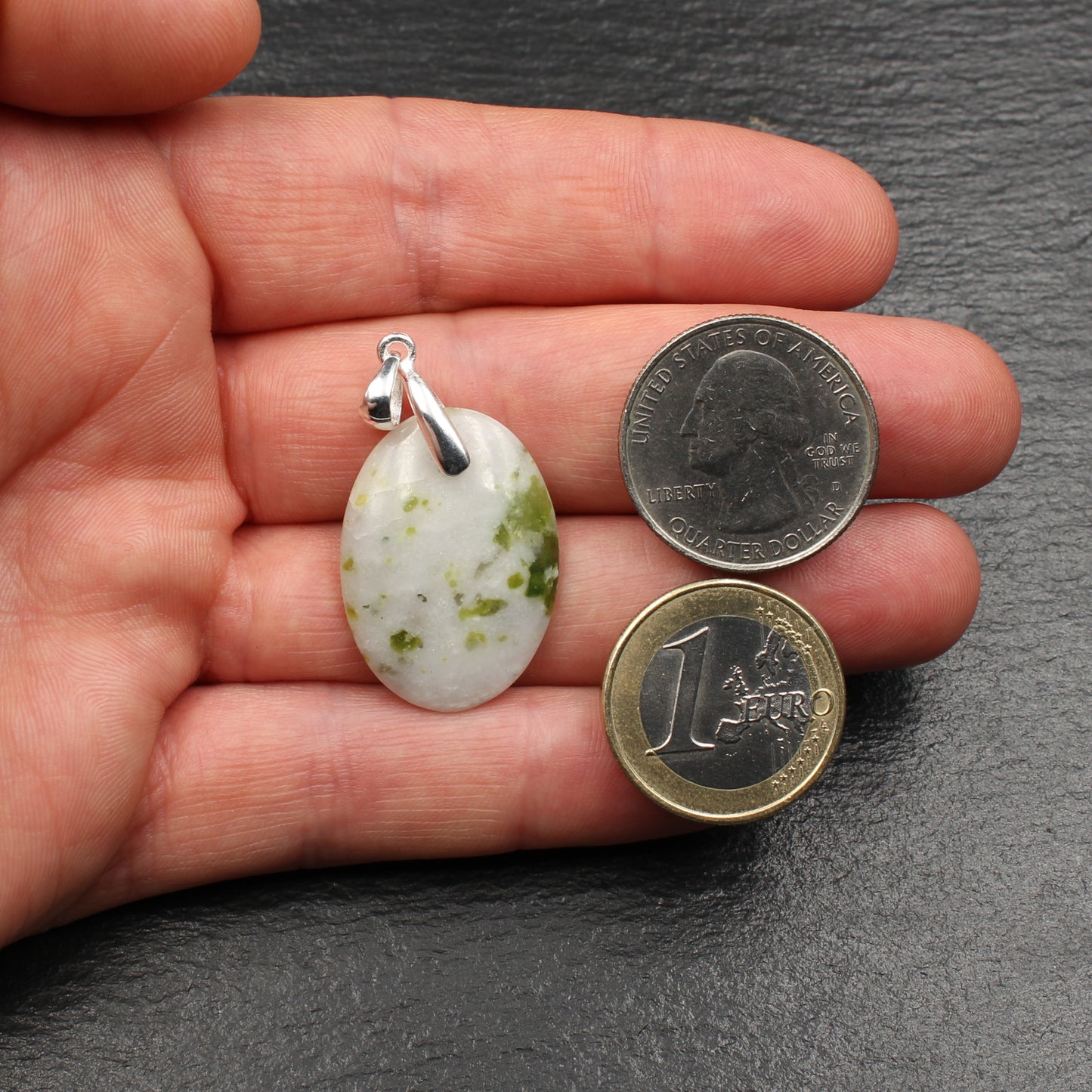 Schottischer Iona Marmor Anhänger - Handarbeit