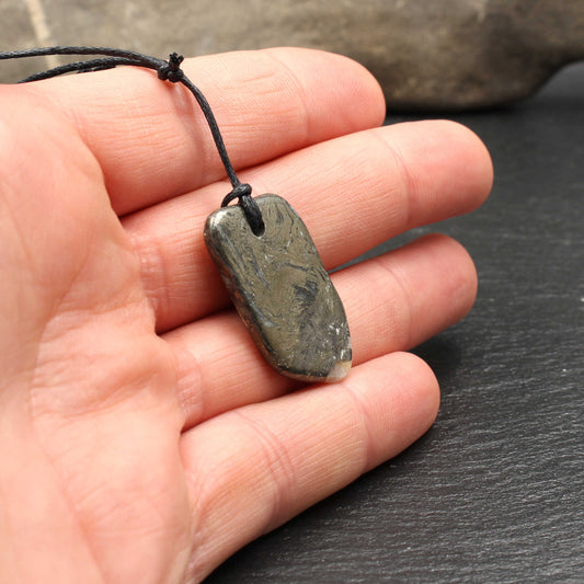 Federpyrit Anhänger - Handarbeit