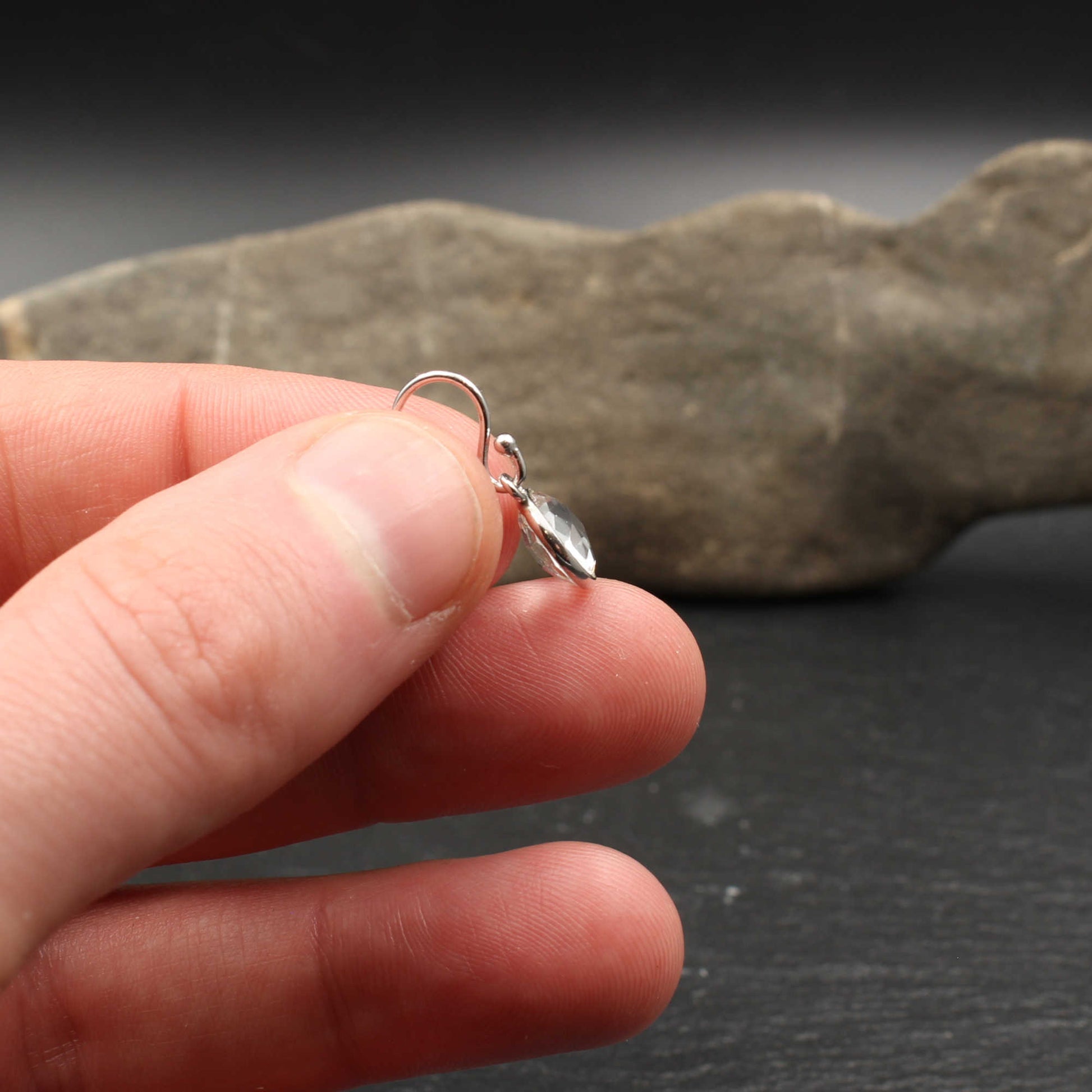 Bergkristall Silber Ohrringe