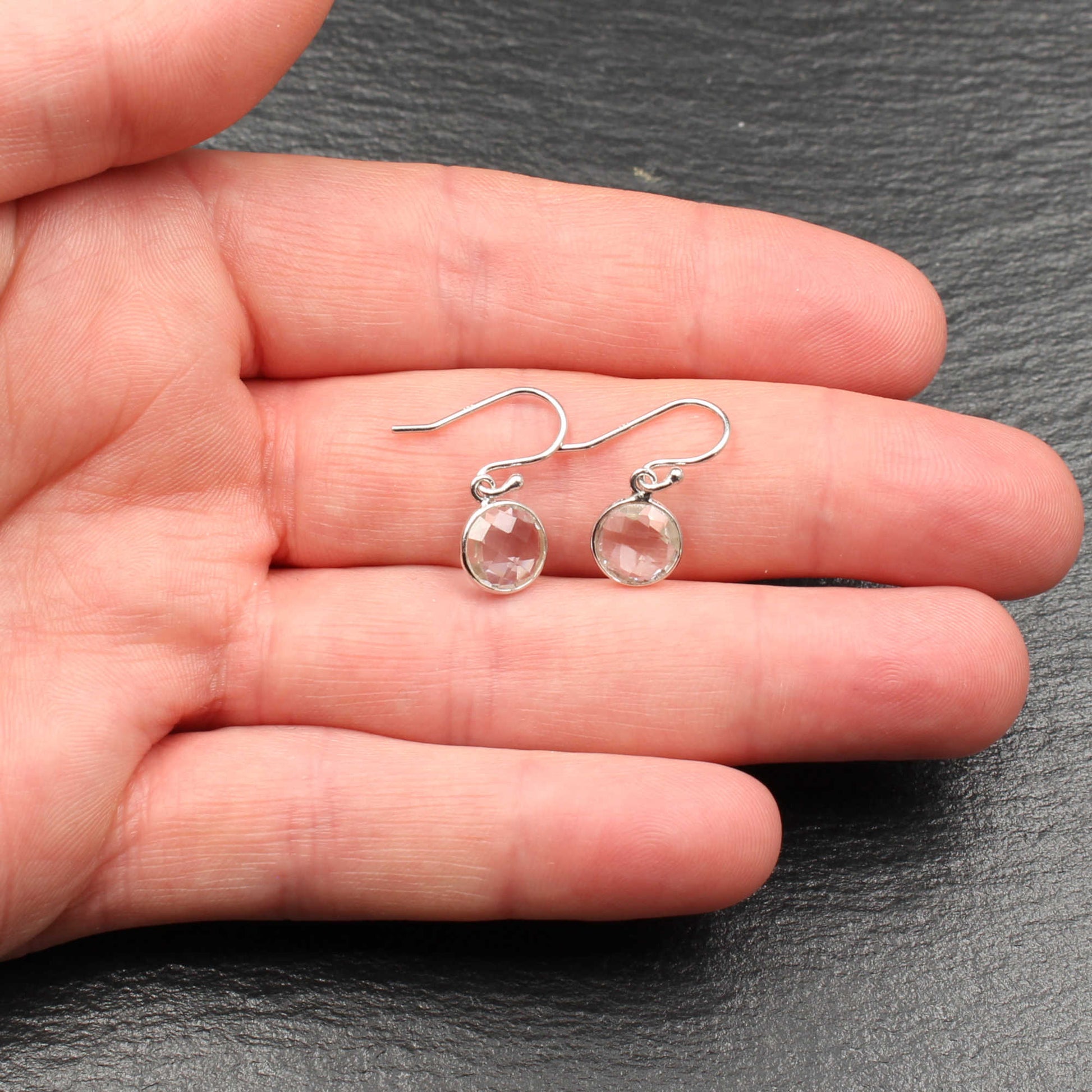 Bergkristall Silber Ohrringe