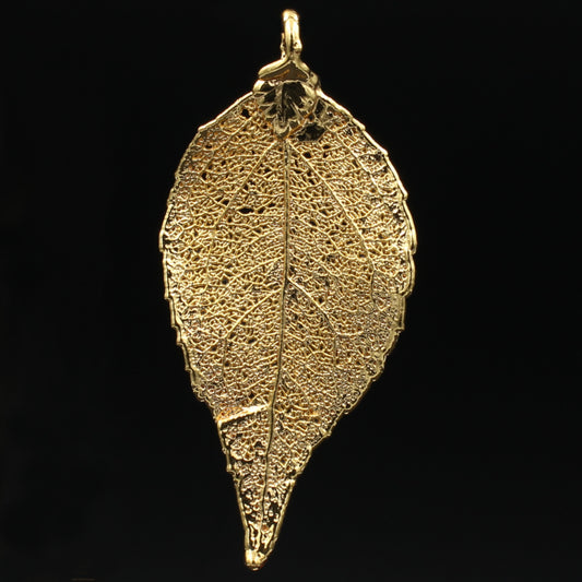 Lorbeerblatt  Anhänger vergoldet