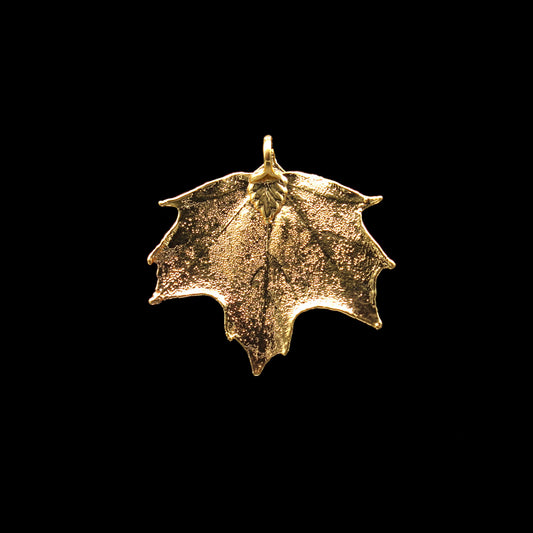 Kanadischer Ahorn Anhänger vergoldet - Klein