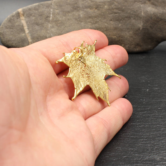Kanadischer Ahorn Anhänger vergoldet