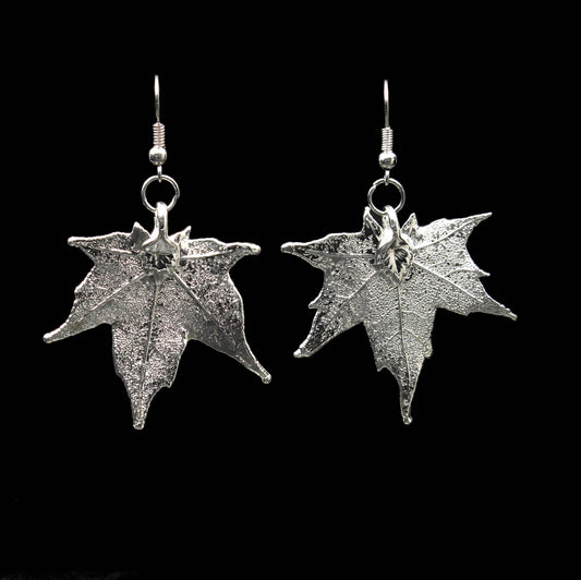 Kanadischer Ahorn Ohrringe versilbert
