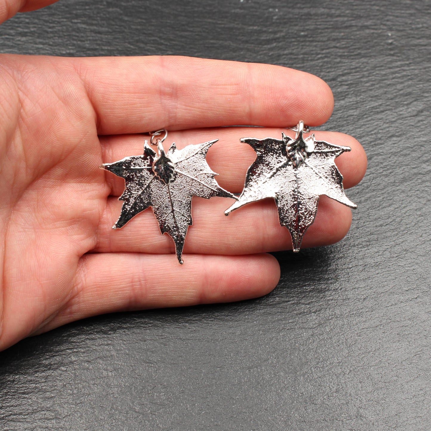 Kanadischer Ahorn Ohrringe versilbert