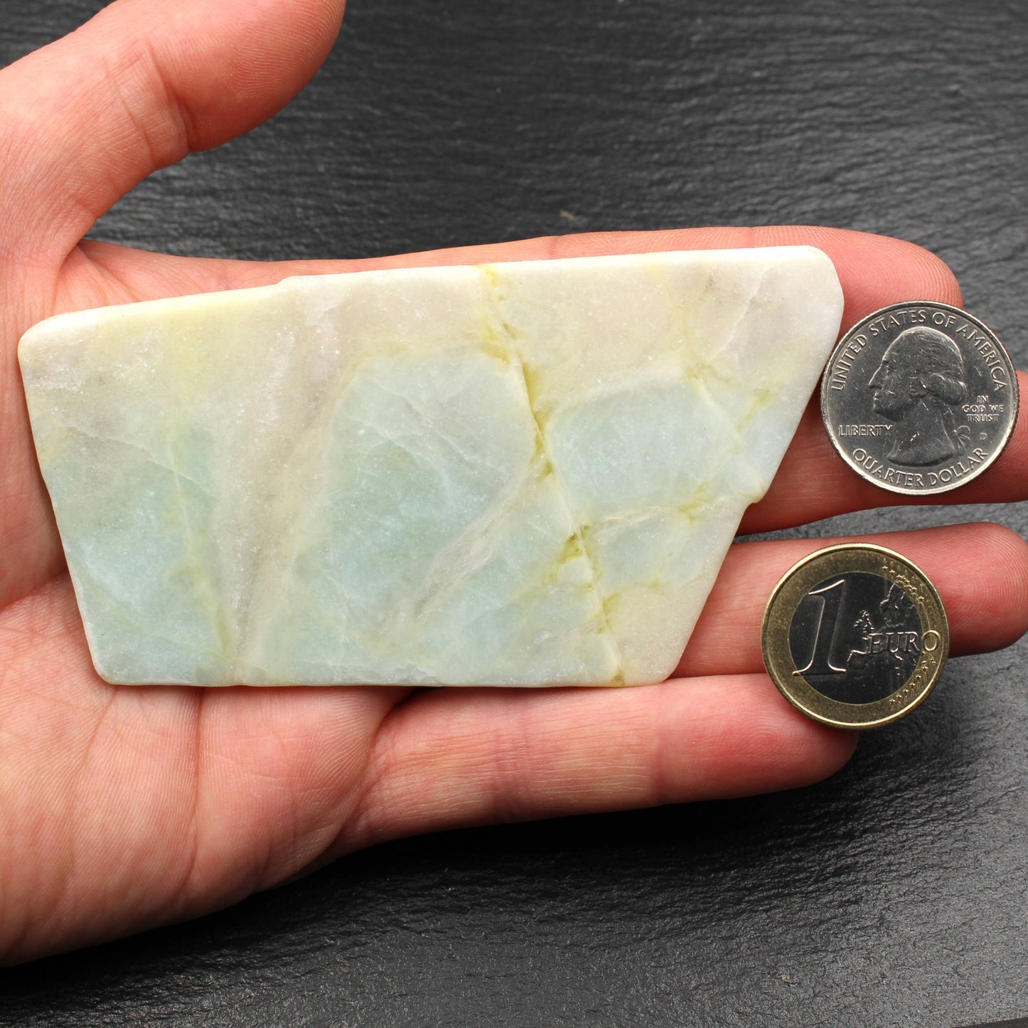 Rare Scottish Blue Highland Marble - Polished Slice