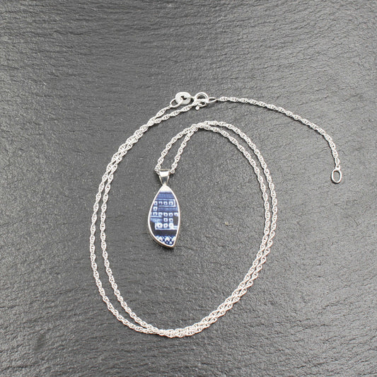 Englisches Porzellan "Old Willow" Anhänger (Klein)