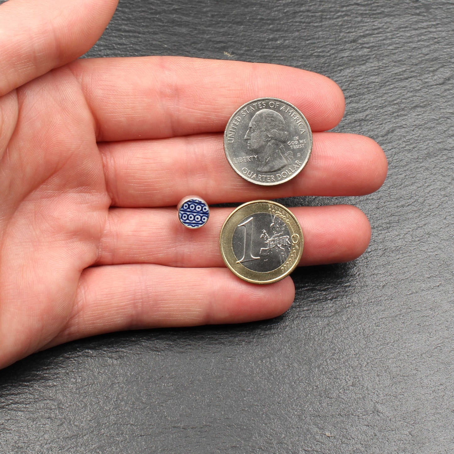 Englisches Porzellan "Old Willow" - Ohrstecker