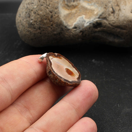 Idar-Obersteiner Achat Anhänger - Handarbeit