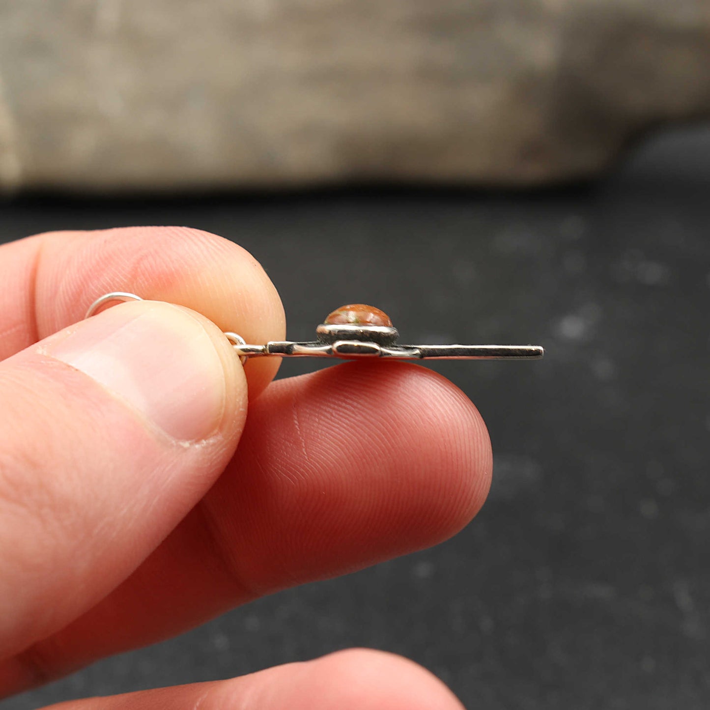 Schottischer Lewisian Ohrringe Keltisches Kreuz Silber