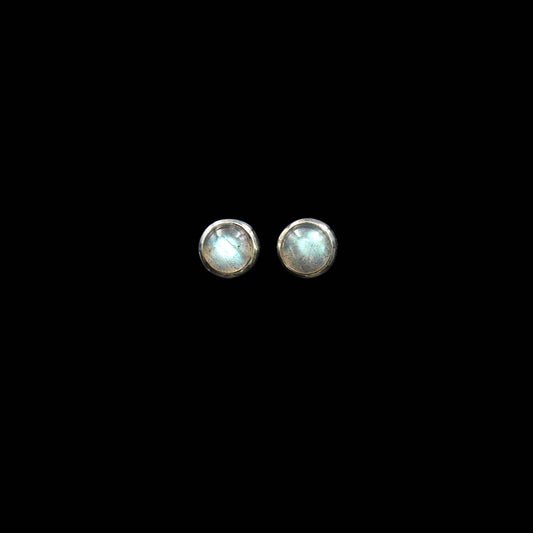 Labradorit Silber Ohrstecker - 6 mm