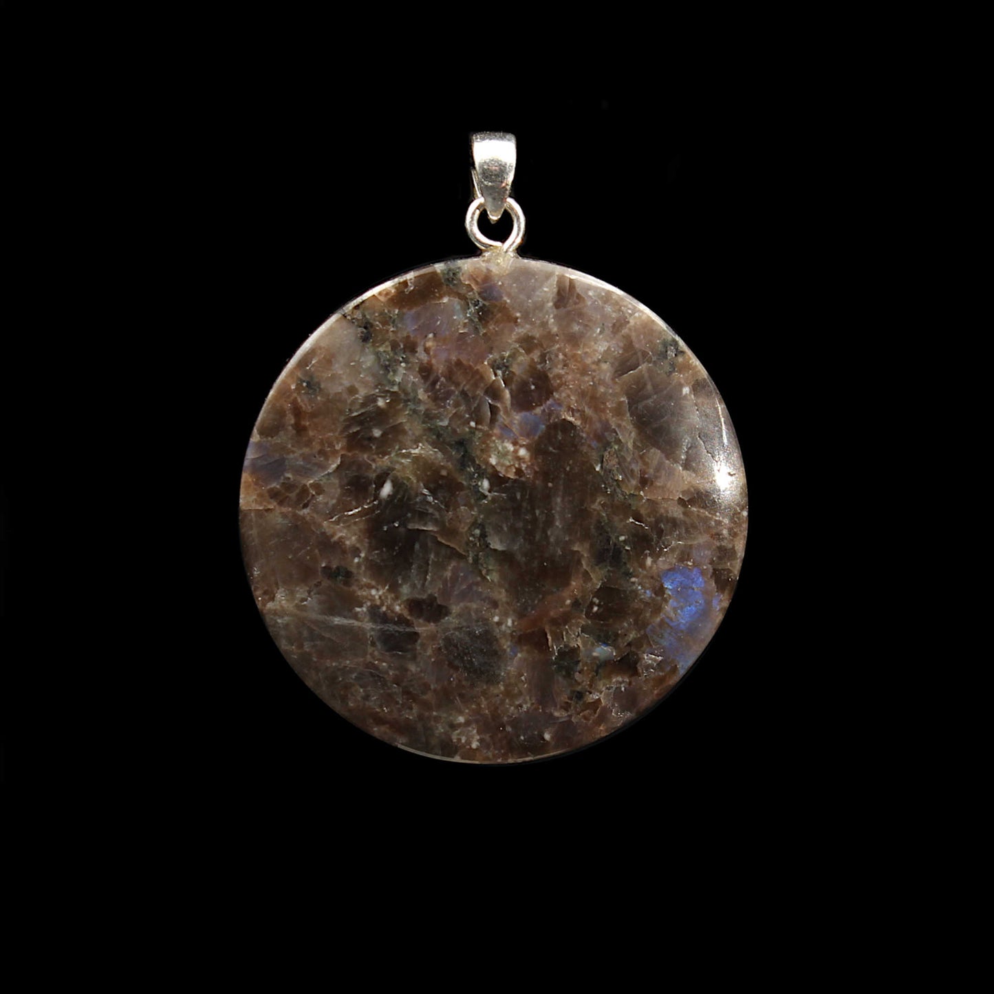 Brown Larvikite Pendant - Handmade