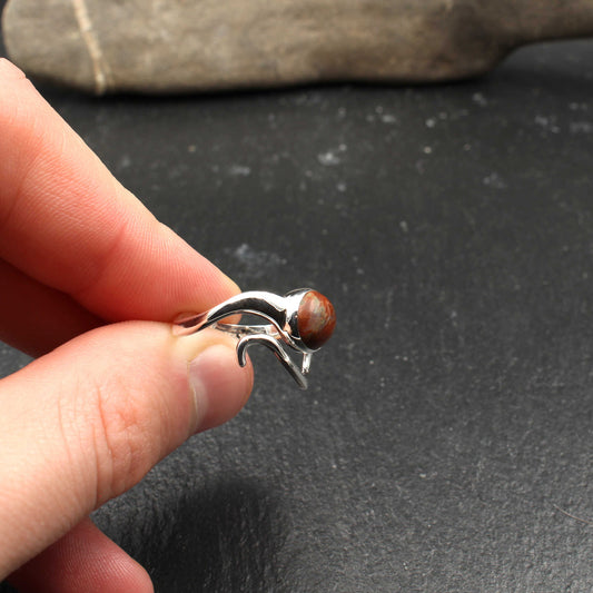 Lewisian Wellenform Ring - Silber - Verstellbar