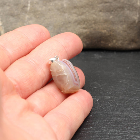 Malawi Achat Anhänger - Handarbeit