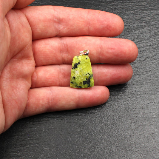 Norwegischer Lizardit Anhänger - Handarbeit