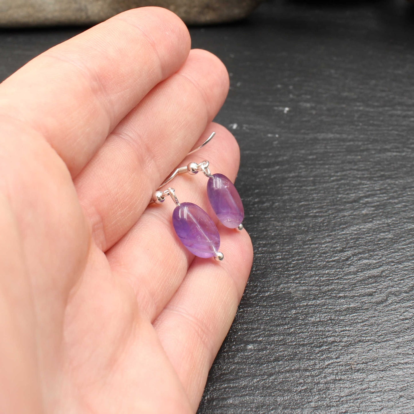 Kleine Amethyst Ohrhänger / Ohrringe