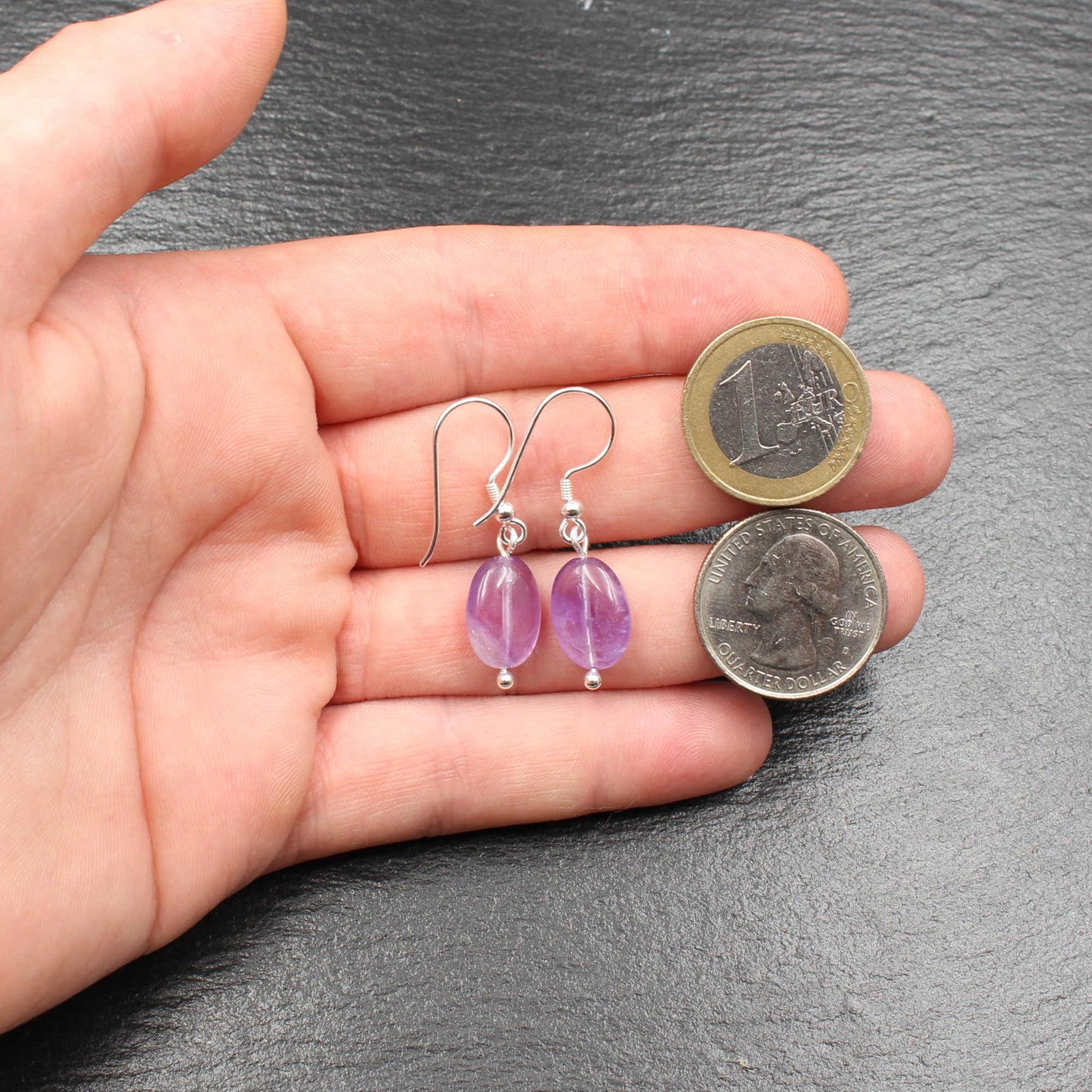 Kleine Amethyst Ohrhänger / Ohrringe