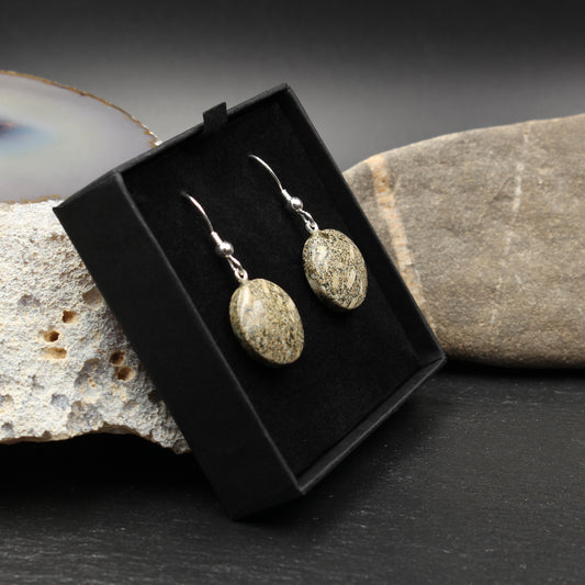 Andesite porphyry earrings - Handmade