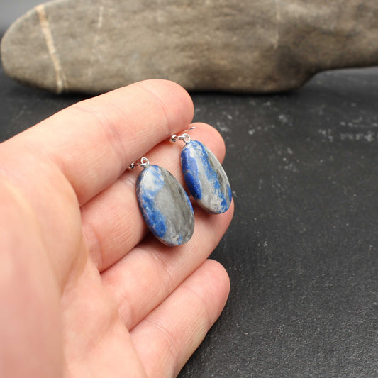 Lapislazuli Ohrringe - Handarbeit