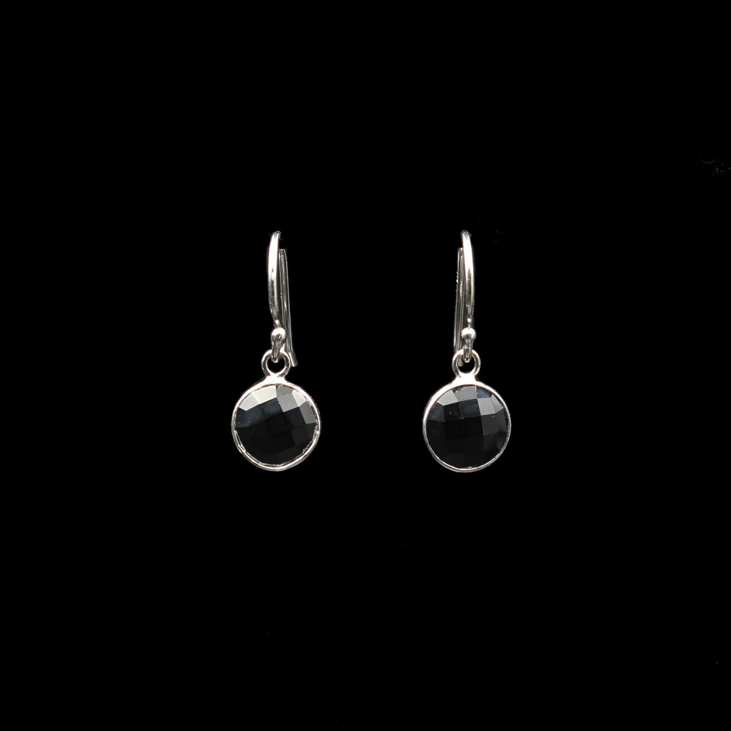 Onyx (Gefärbt) Silber Ohrringe
