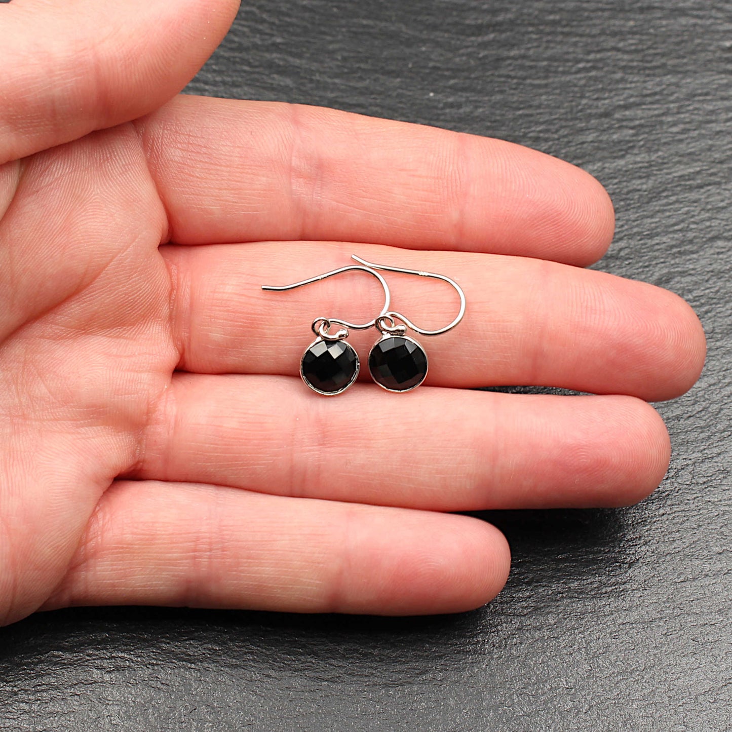 Onyx (Gefärbt) Silber Ohrringe