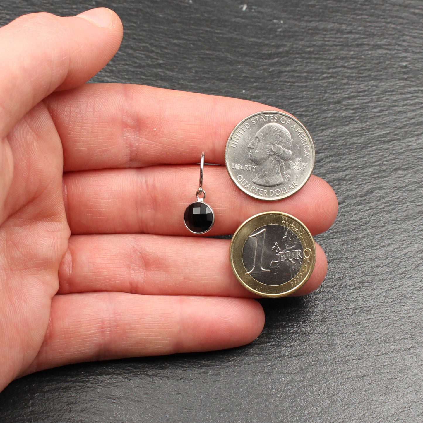 Onyx (Gefärbt) Silber Ohrringe