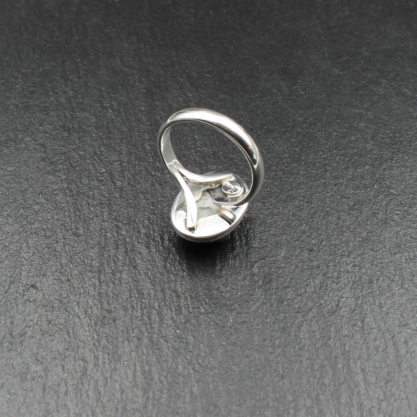 Schottischer Iona Marmor Silber Ring - Verstellbar