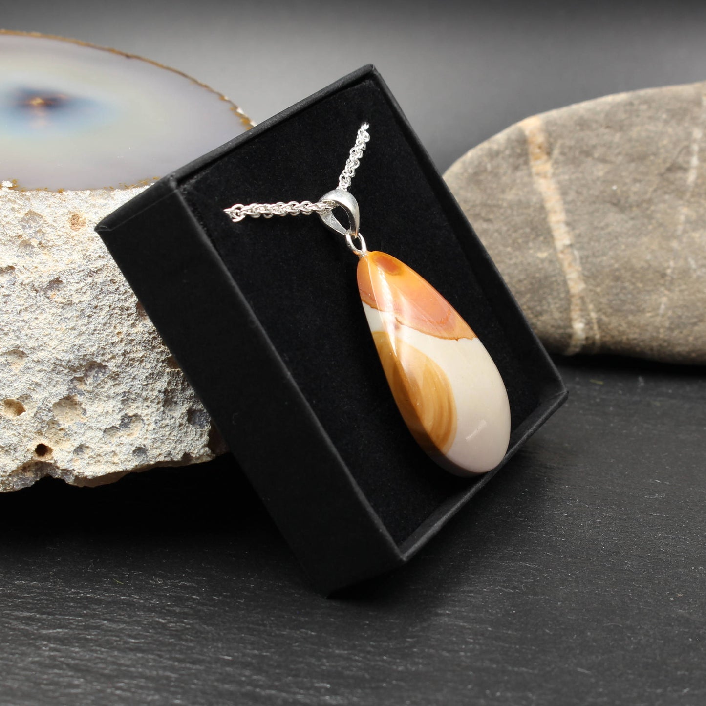 Polychrome Jasper Pendant - Handmade