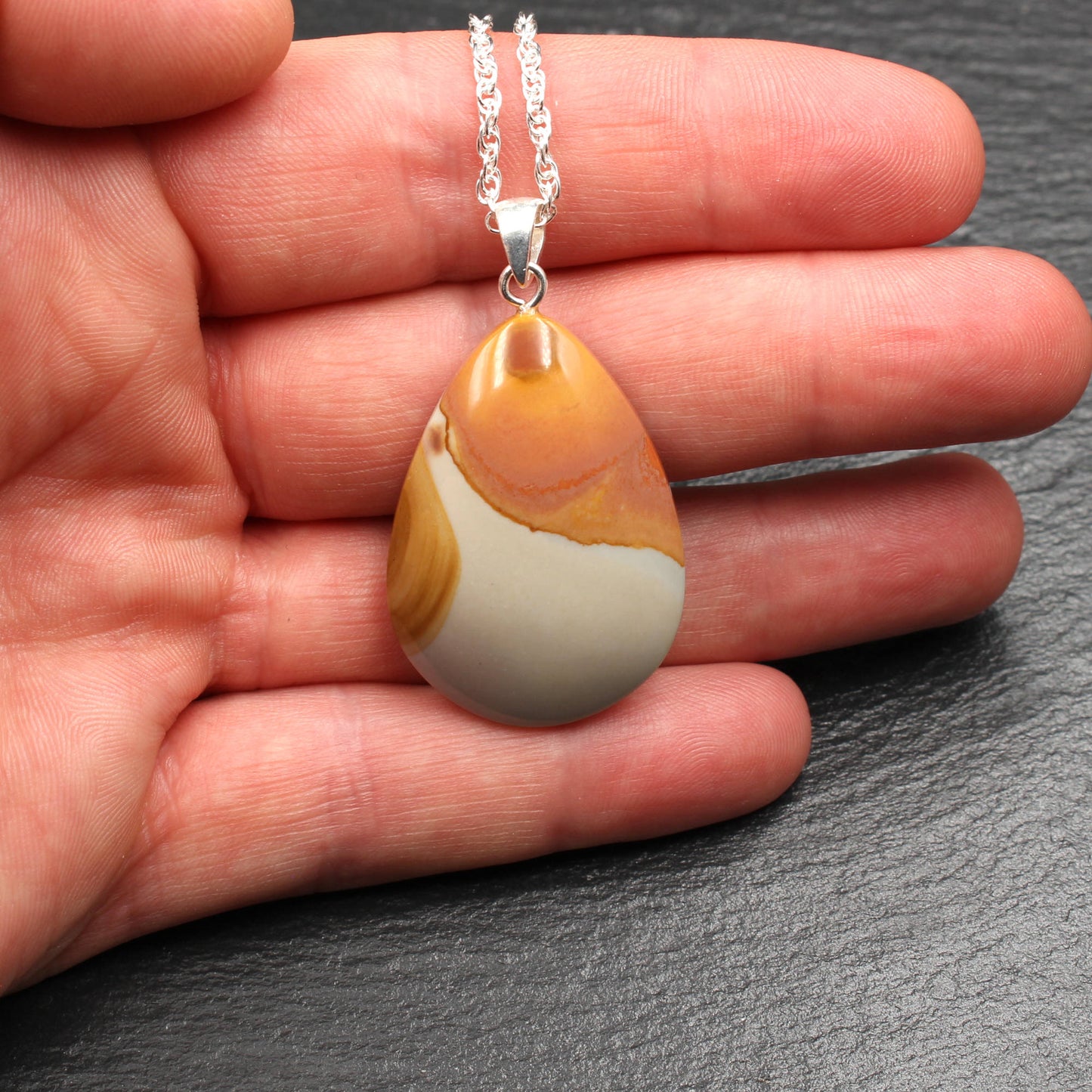 Polychrome Jasper Pendant - Handmade