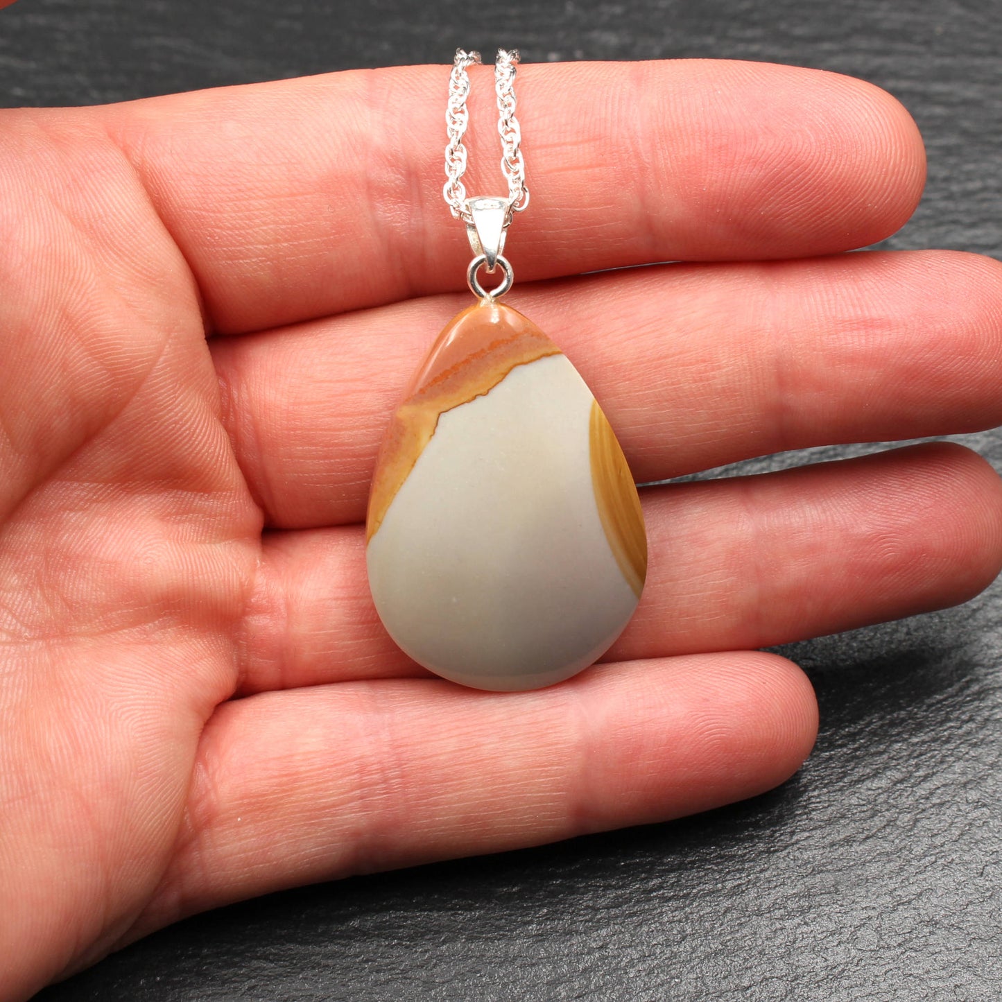 Polychrome Jasper Pendant - Handmade