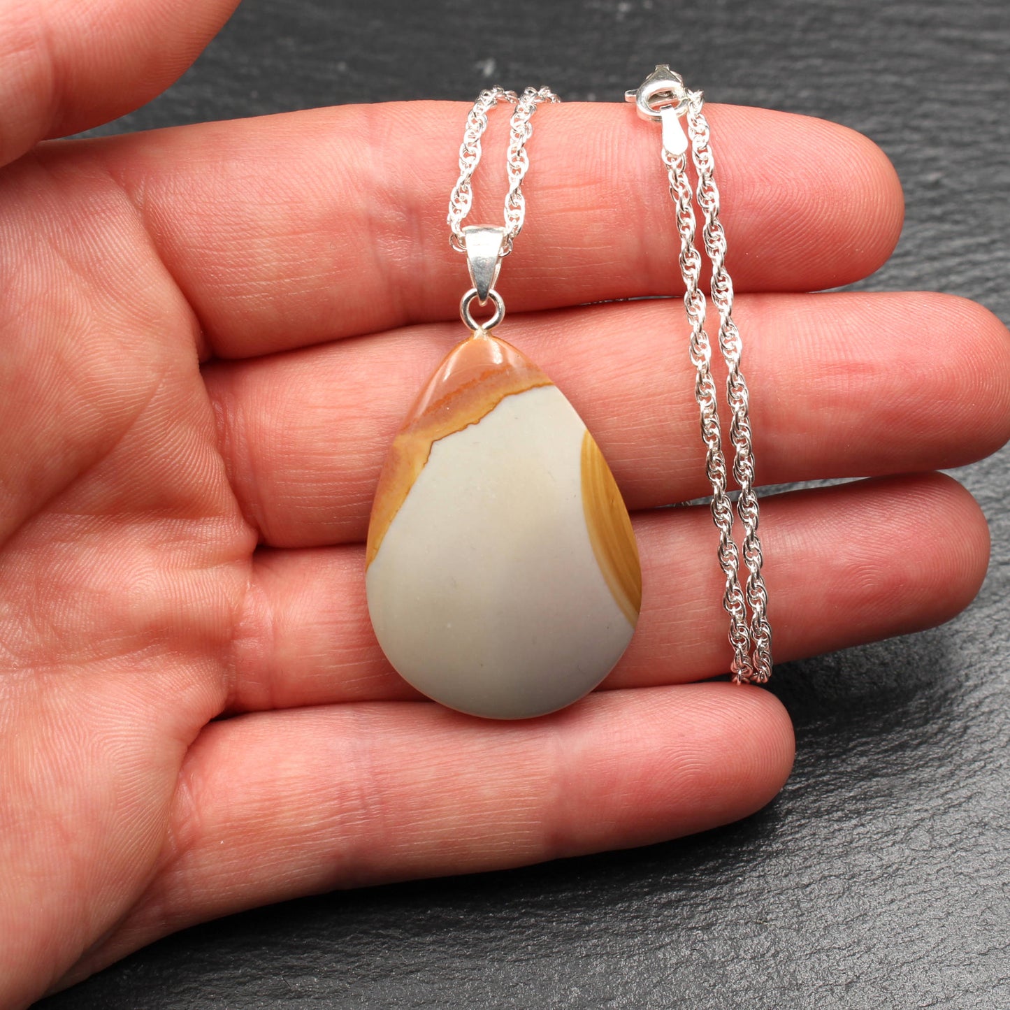 Polychrome Jasper Pendant - Handmade