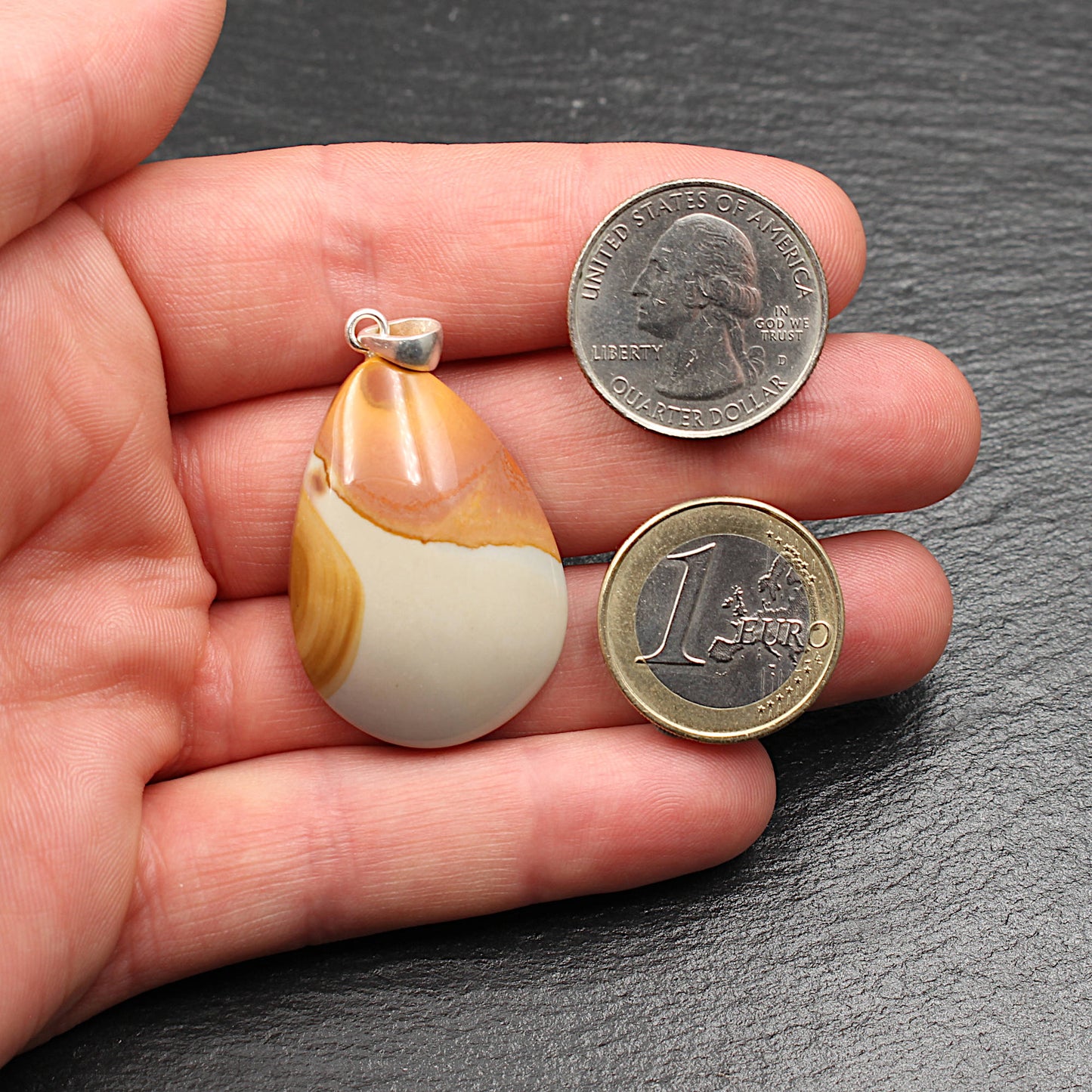 Polychrome Jasper Pendant - Handmade