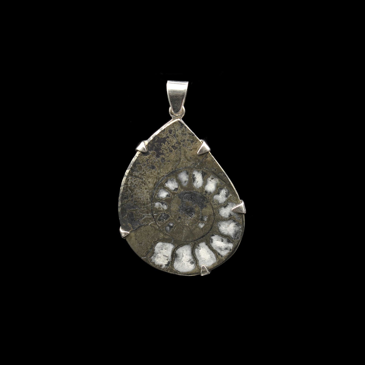 Ammonit Pyrit Anhänger - Unikat