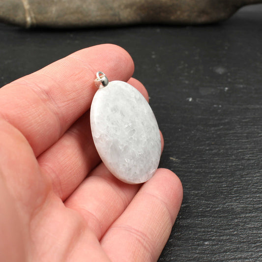 Rauchkristall Marmor Anhänger - Handarbeit