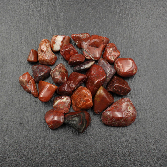 Roter Rhein Jaspis Trommelstein Beutel