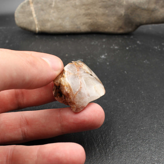 Quarz Kristall vom Rhein - Handarbeit | Poliert
