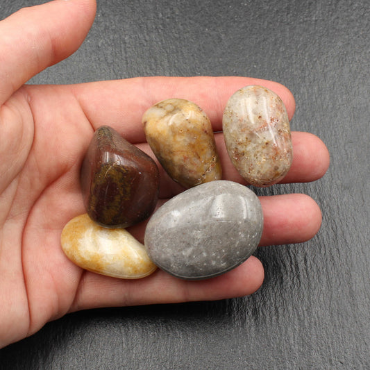 Polierte Rhein Kieselsteine - Handschmeichler