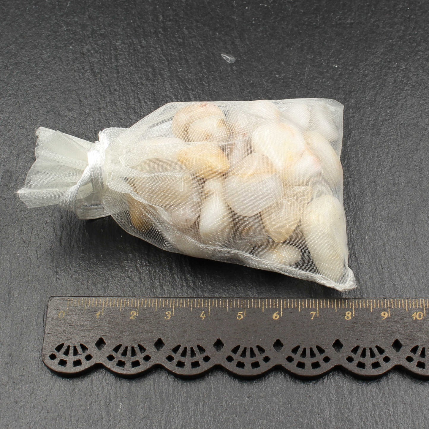 Tumbled German White Quartz Pebbles Bag - Tumbled Stones | Polished River Pebbles