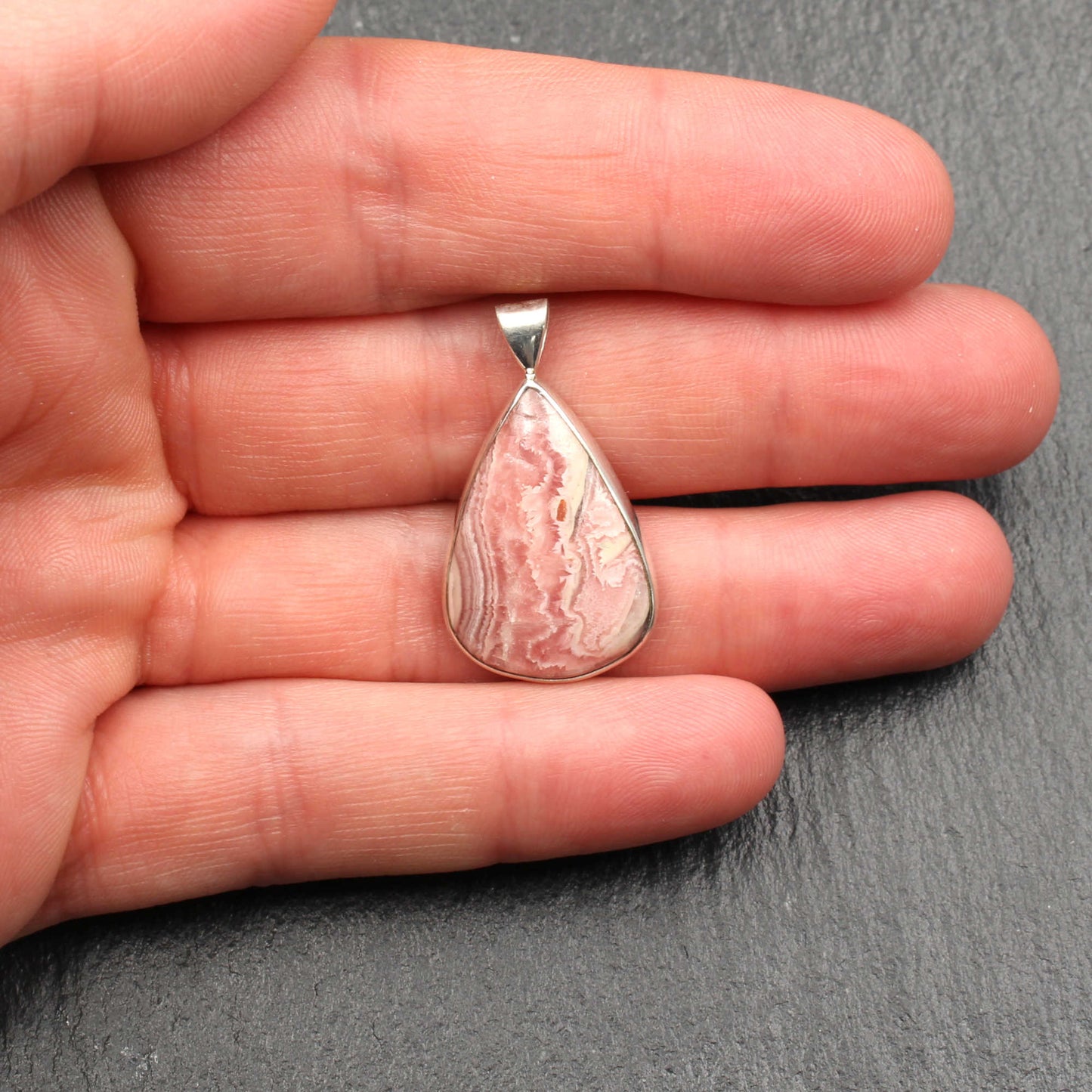 Rhodochrosit Silber Anhänger