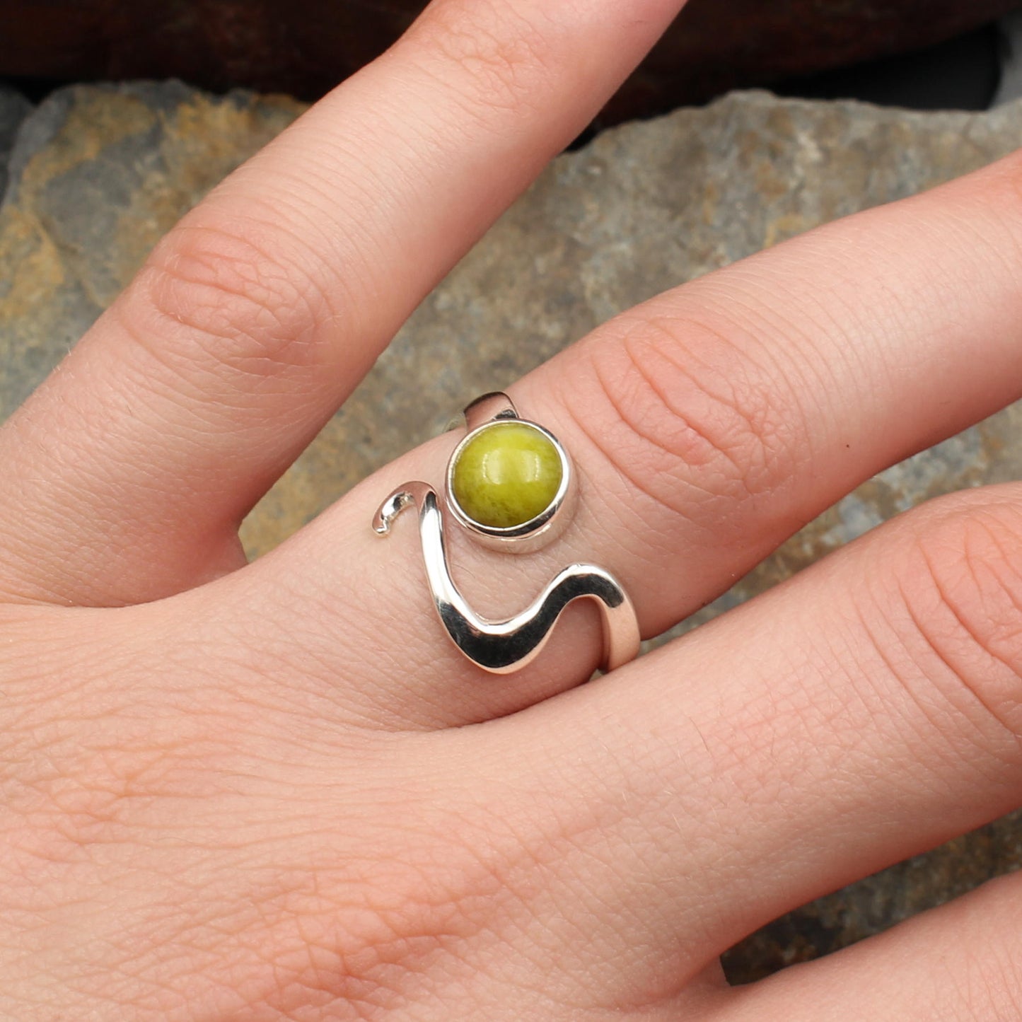 Wellenform Ring - Silber - Verstellbar - Bild 2