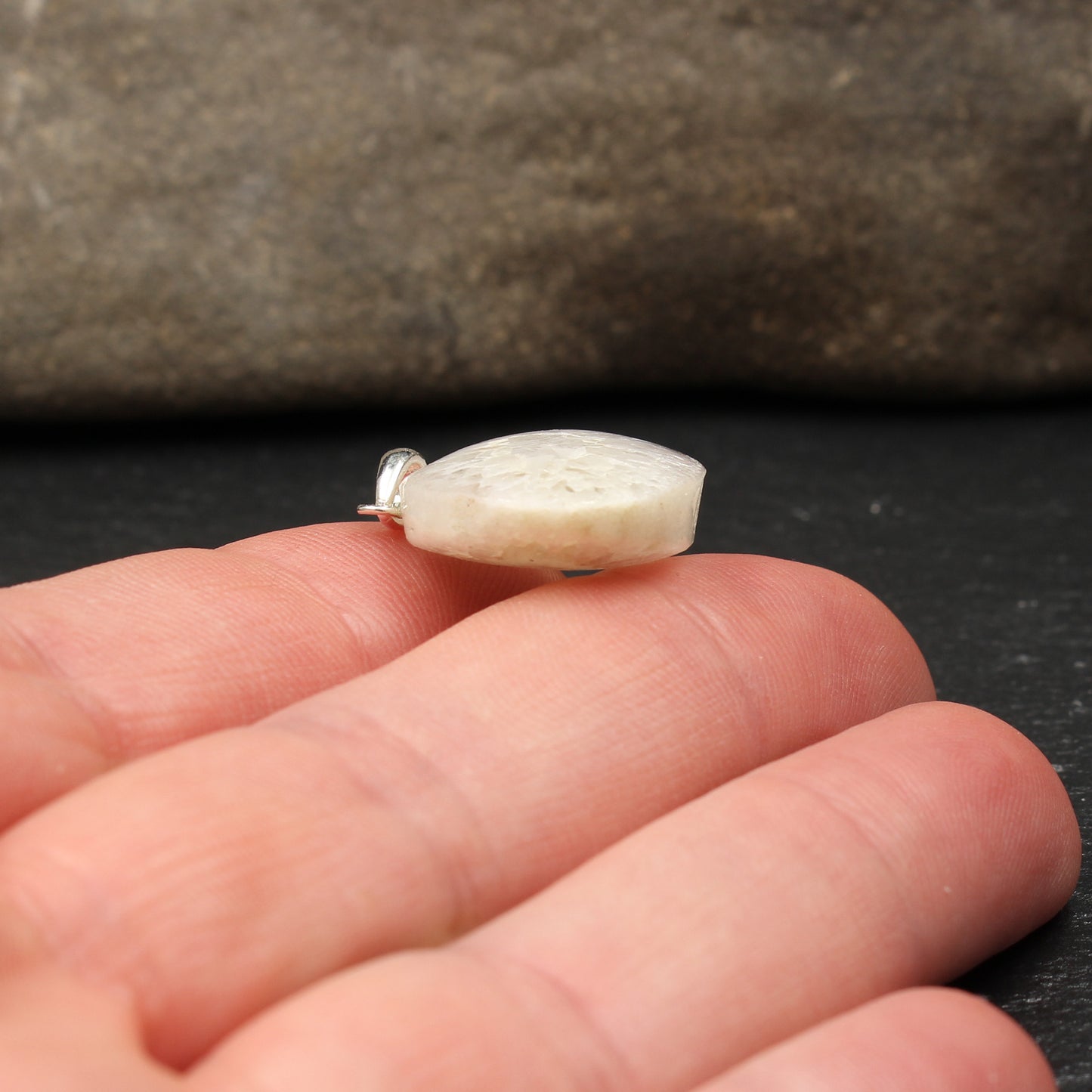 Scottish rock crystal / quartz pendant - handmade