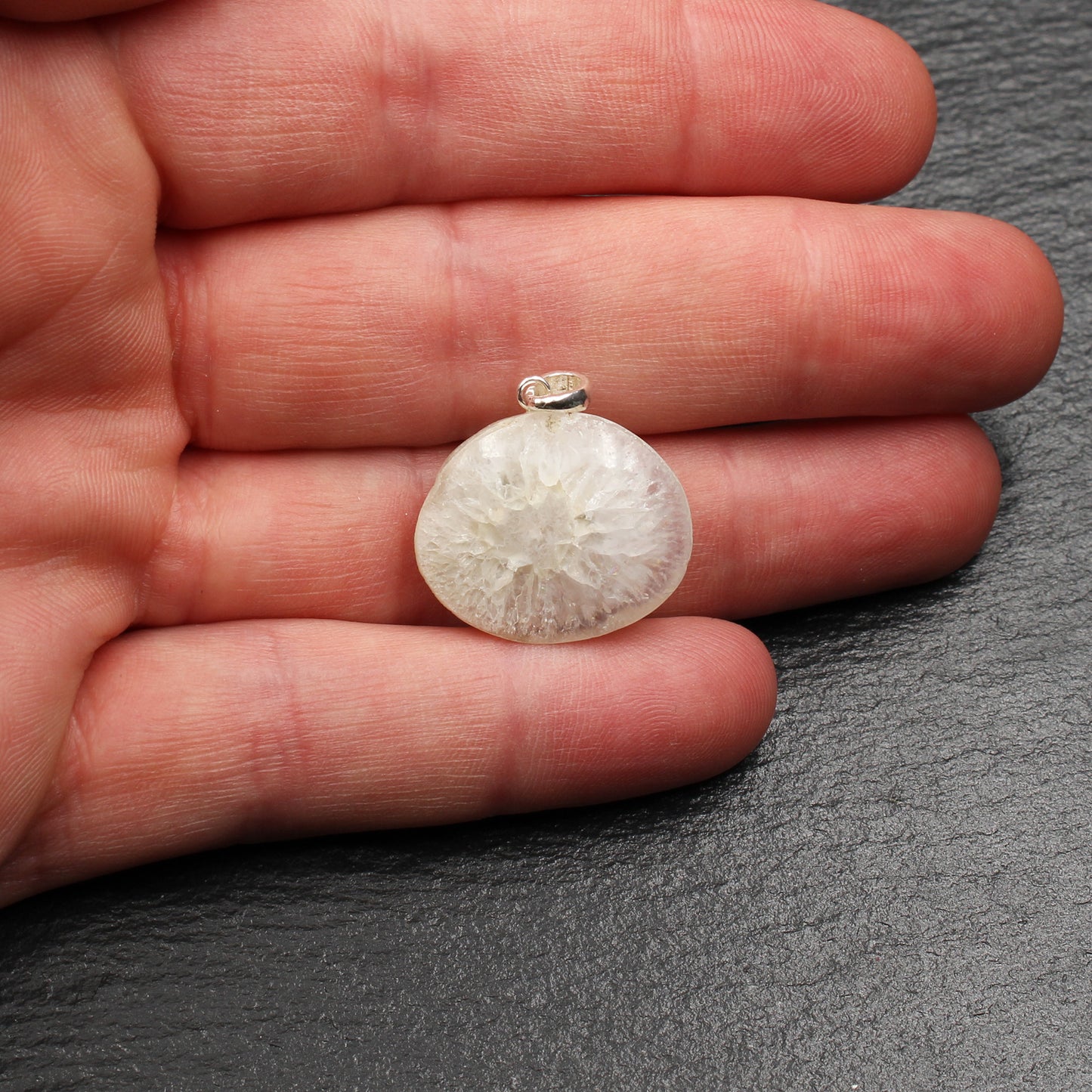 Scottish rock crystal / quartz pendant - handmade
