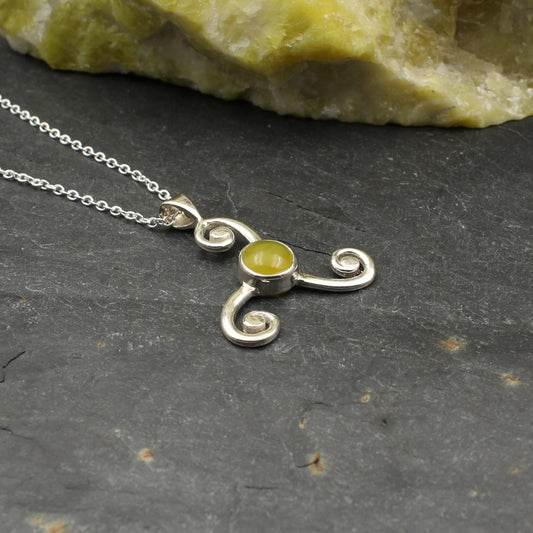 Highland Marmor Anhänger Keltische Triskele Silber